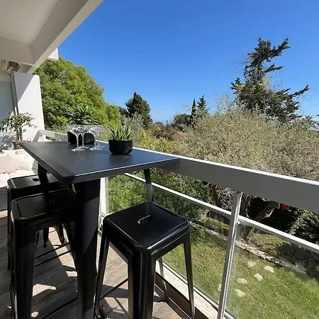 아파트 Superbe Appartement, Cap D'antibes - Clim, Parking, Terrasse Vue 앙티브
